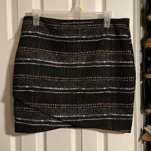 Black, yellow and white skirt